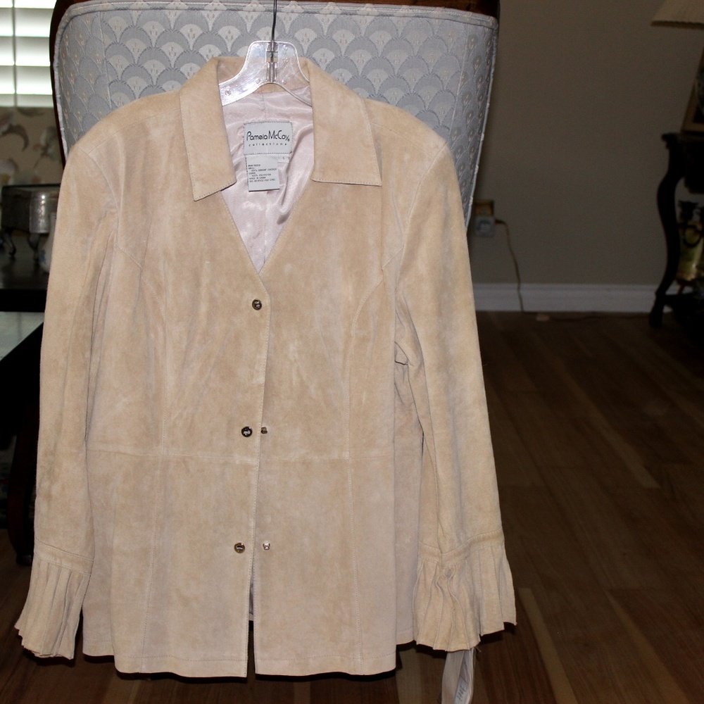Light beige suede jacket